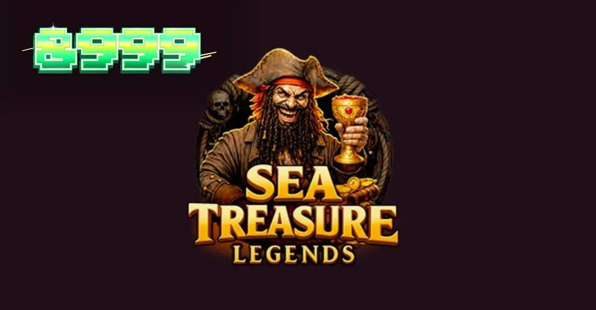 Sea Treasures Legend স্লট গেমের একটি দৃশ্য যেখানে জলদস্যু জাহাজের থিম এবং রিলগুলো দেখা যাচ্ছে